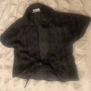 Urban outfitters cropped tie front tee